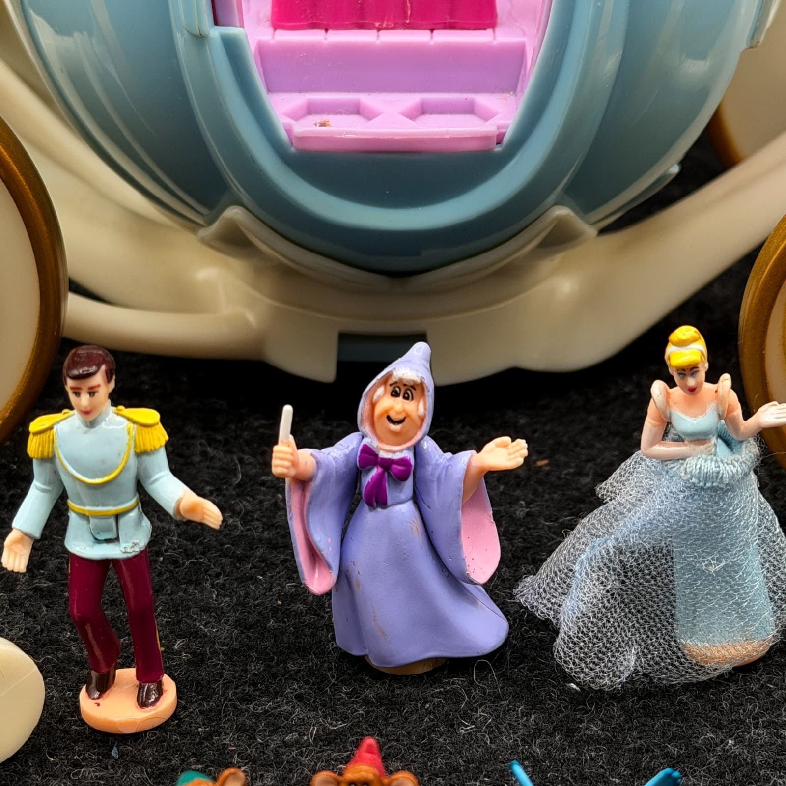 VTG 1999 Polly Pocket Cinderella Carriage With Figures NO KEY - Thumbnail 12