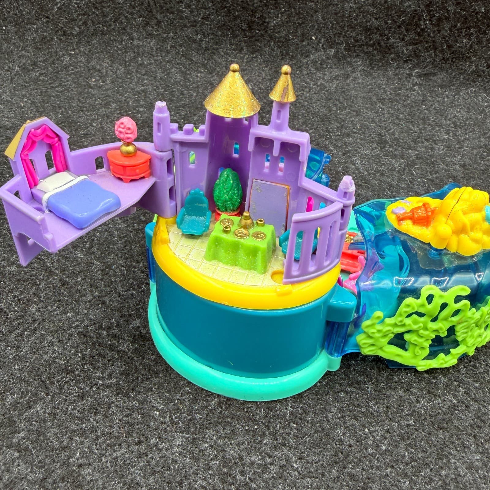 Polly Pocket Vintage Disney Ariel Under Sea Kingdom Little Mermaid Bluebird 90s - Thumbnail 10