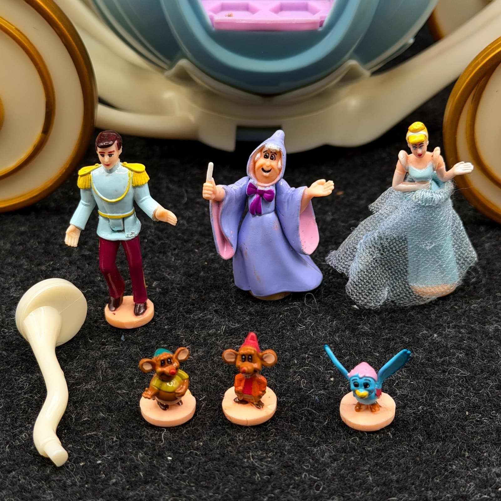 VTG 1999 Polly Pocket Cinderella Carriage With Figures NO KEY - Thumbnail 10