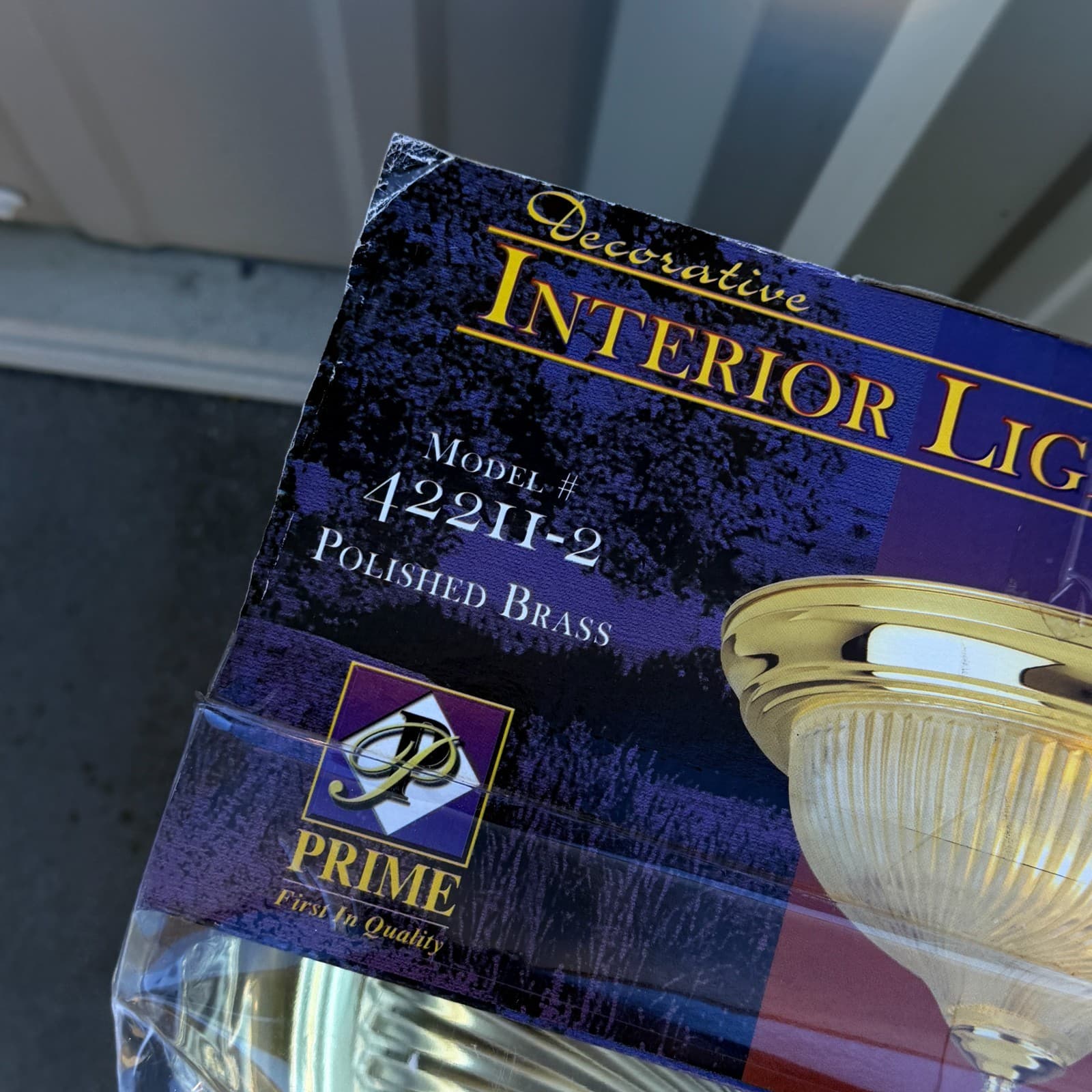 2 Pack Clear Swirl Glass Ceiling Lighting Dome Fixtures Brass 11.25" New Vintage - Thumbnail 5