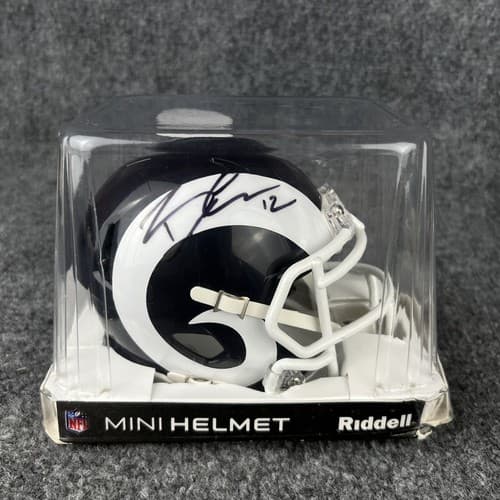 Riddell Mini Helmet Los Angels Rams Signed By Zach Evans #21 NO COA