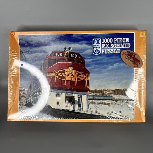 VTG 1994 FX Schmid Santa Fe El Capitan Arizona High Desert Train 1000 Pcs Puzzle