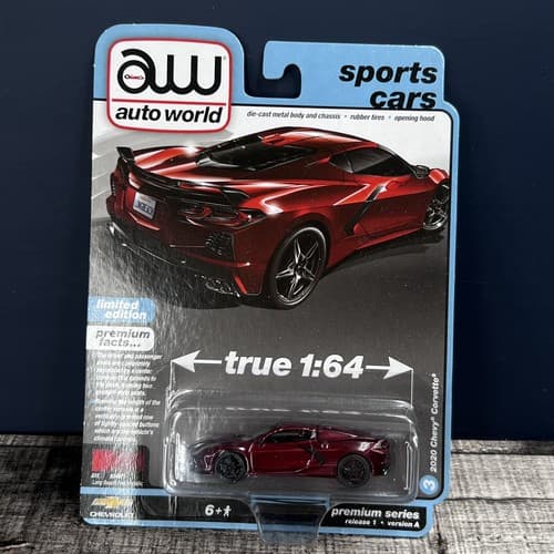 CHASE Auto World 1/64 2020 Chevy Corvette Diecast Models Car Collection Red