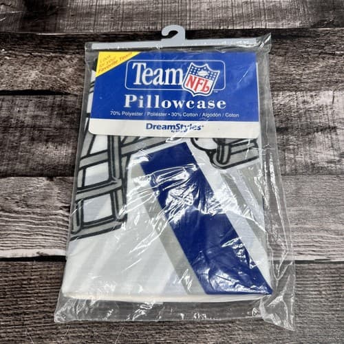 NEW Vintage Dallas Cowboys Helmet Star Single Pillowcase 1995 Unused NFL