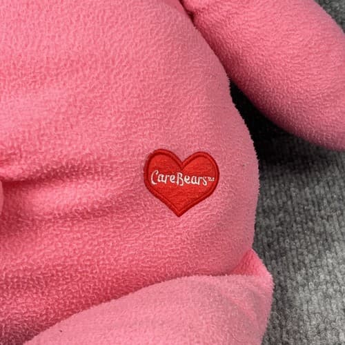 Vintage 2002 CARE BEARS Jumbo Love A Lot Pink Hearts Large Big 28” Plush Bear - Thumbnail 3