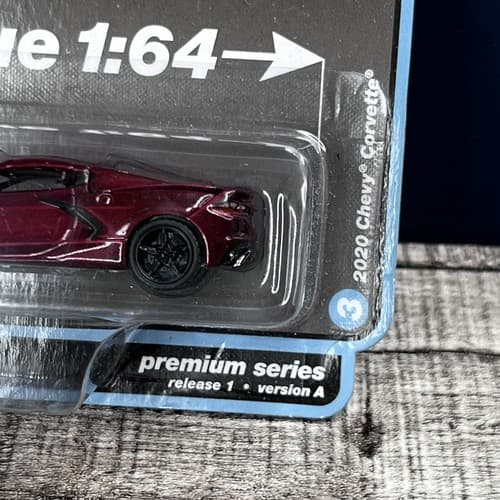 CHASE Auto World 1/64 2020 Chevy Corvette Diecast Models Car Collection Red - Thumbnail 2