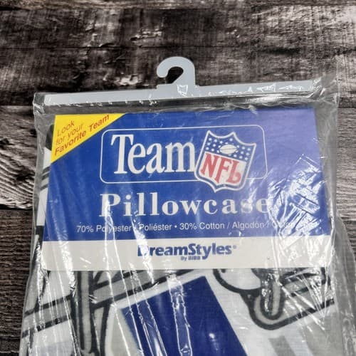 NEW Vintage Dallas Cowboys Helmet Star Single Pillowcase 1995 Unused NFL - Thumbnail 2
