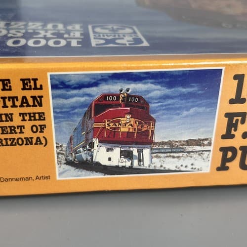 VTG 1994 FX Schmid Santa Fe El Capitan Arizona High Desert Train 1000 Pcs Puzzle - Thumbnail 7