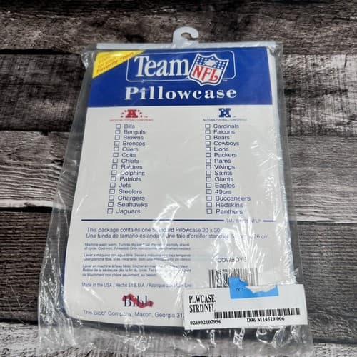 NEW Vintage Dallas Cowboys Helmet Star Single Pillowcase 1995 Unused NFL - Thumbnail 3