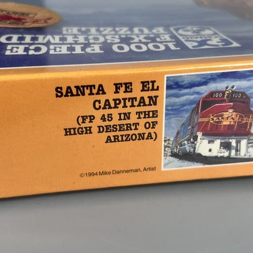 VTG 1994 FX Schmid Santa Fe El Capitan Arizona High Desert Train 1000 Pcs Puzzle - Thumbnail 6