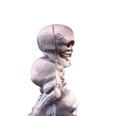 VTG Trendmasters Haunted Lighted Stacked Skulls Halloween foam indoor skeleton - Thumbnail 11