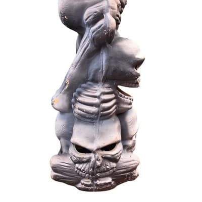 VTG Trendmasters Haunted Lighted Stacked Skulls Halloween foam indoor skeleton - Thumbnail 12