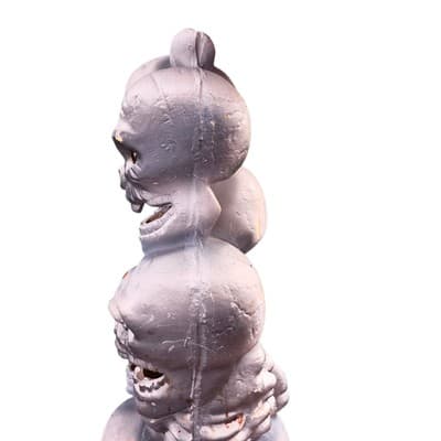VTG Trendmasters Haunted Lighted Stacked Skulls Halloween foam indoor skeleton - Thumbnail 16