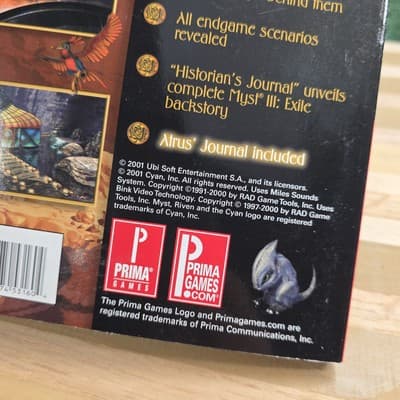 Myst III 3 Exile Prima's Official Strategy Guide Book & Game Manual 2001 PC - Thumbnail 3