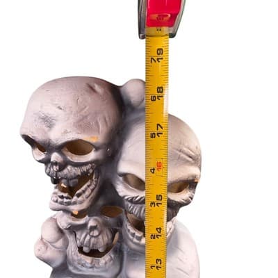 VTG Trendmasters Haunted Lighted Stacked Skulls Halloween foam indoor skeleton - Thumbnail 17