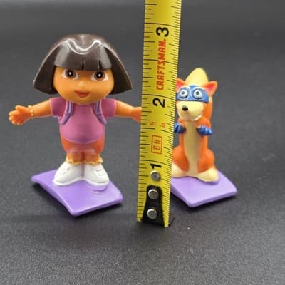 2006 Lot Dora the Explorer & Swiper Figure Cake Topper w/ Stand Viacom - Thumbnail 5