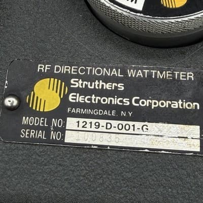 RF DIRECTIONAL WATTMETER MODEL NO: 502-120-G3 Struthers Untested - Thumbnail 13