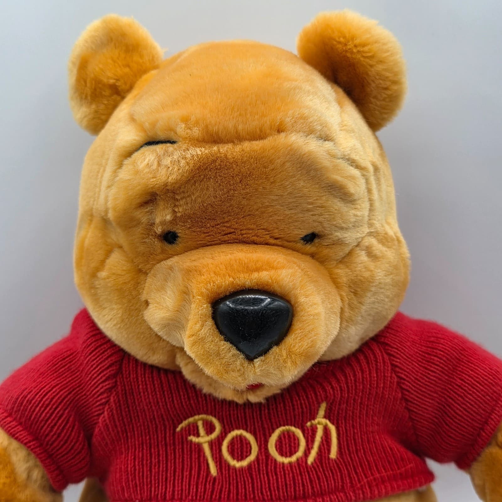 Vintage Disney Winnie the Pooh Sitting Pooh Plush 13" - Thumbnail 3