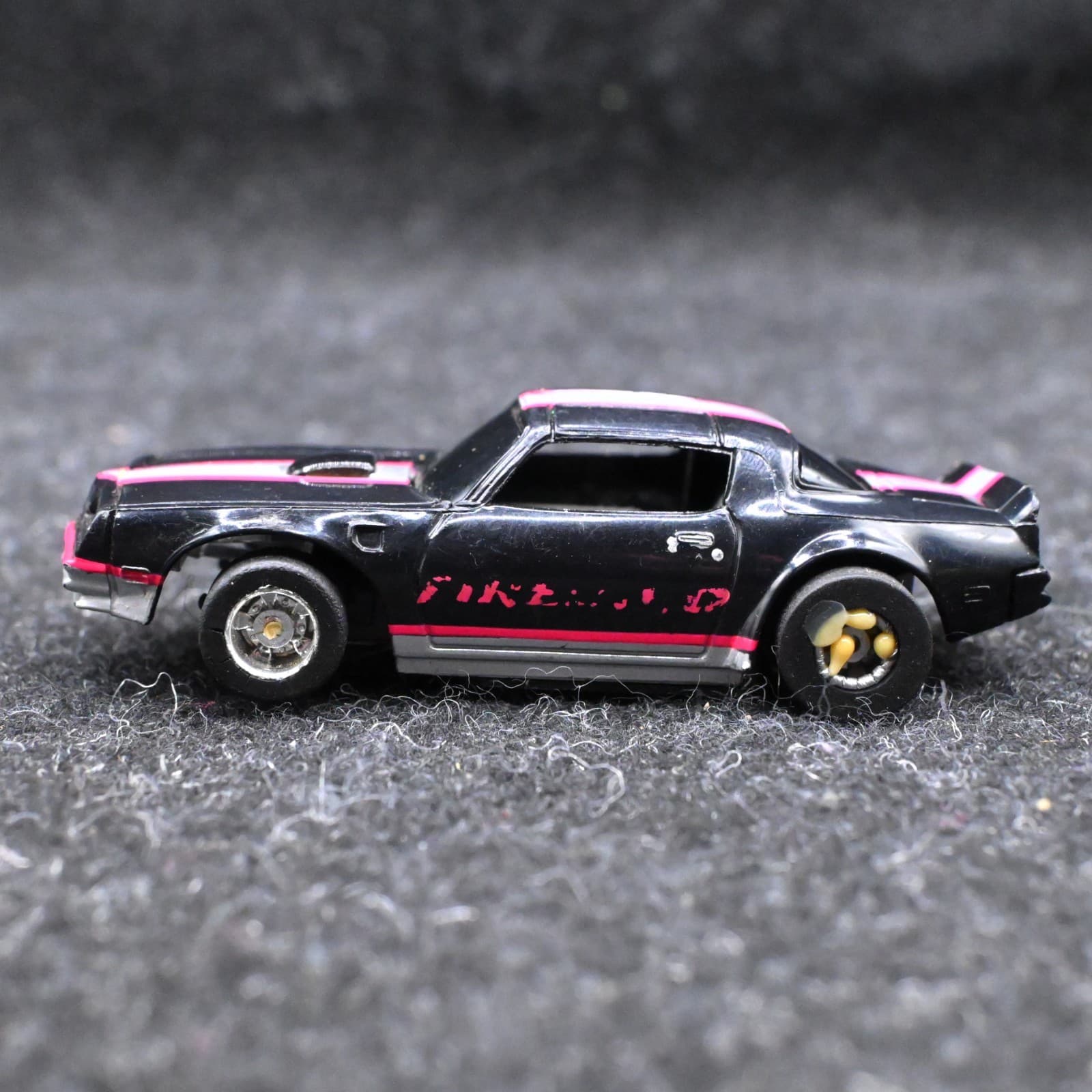 Tyco Black Red Pontiac Firebird HO Scale Slot Car