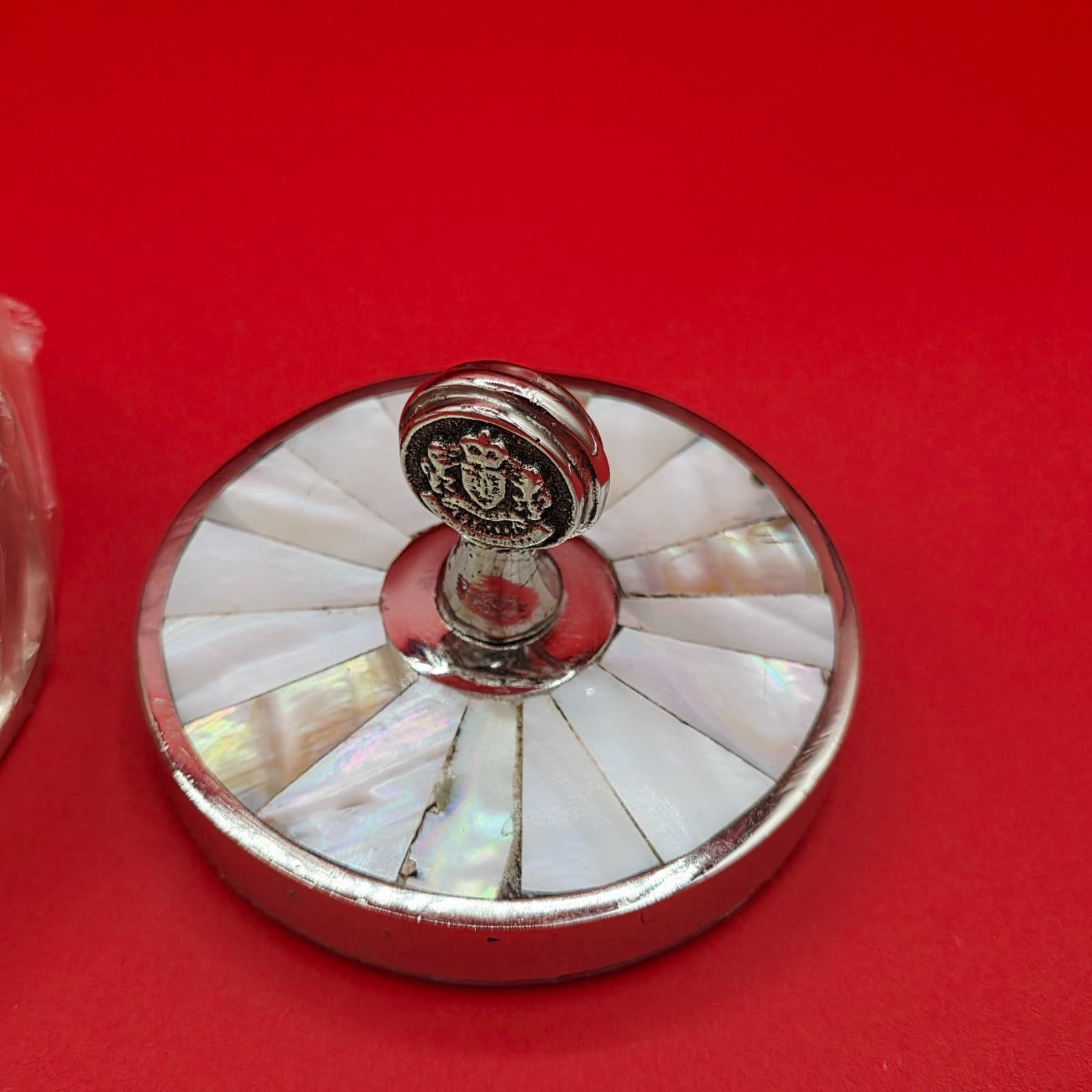 Random Scent Ralph Lauren Mother of Pearl Trinket Candle Dish Keepsake - Thumbnail 6