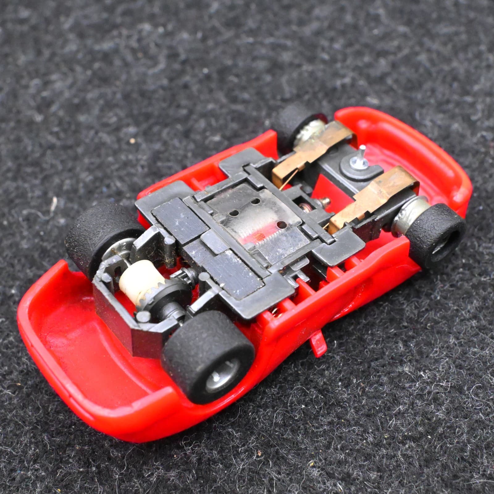 VINTAGE TYCO DODGE VIPER RED SLOT CAR ROADSTER HO CONVERTIBLE RACE - Thumbnail 7