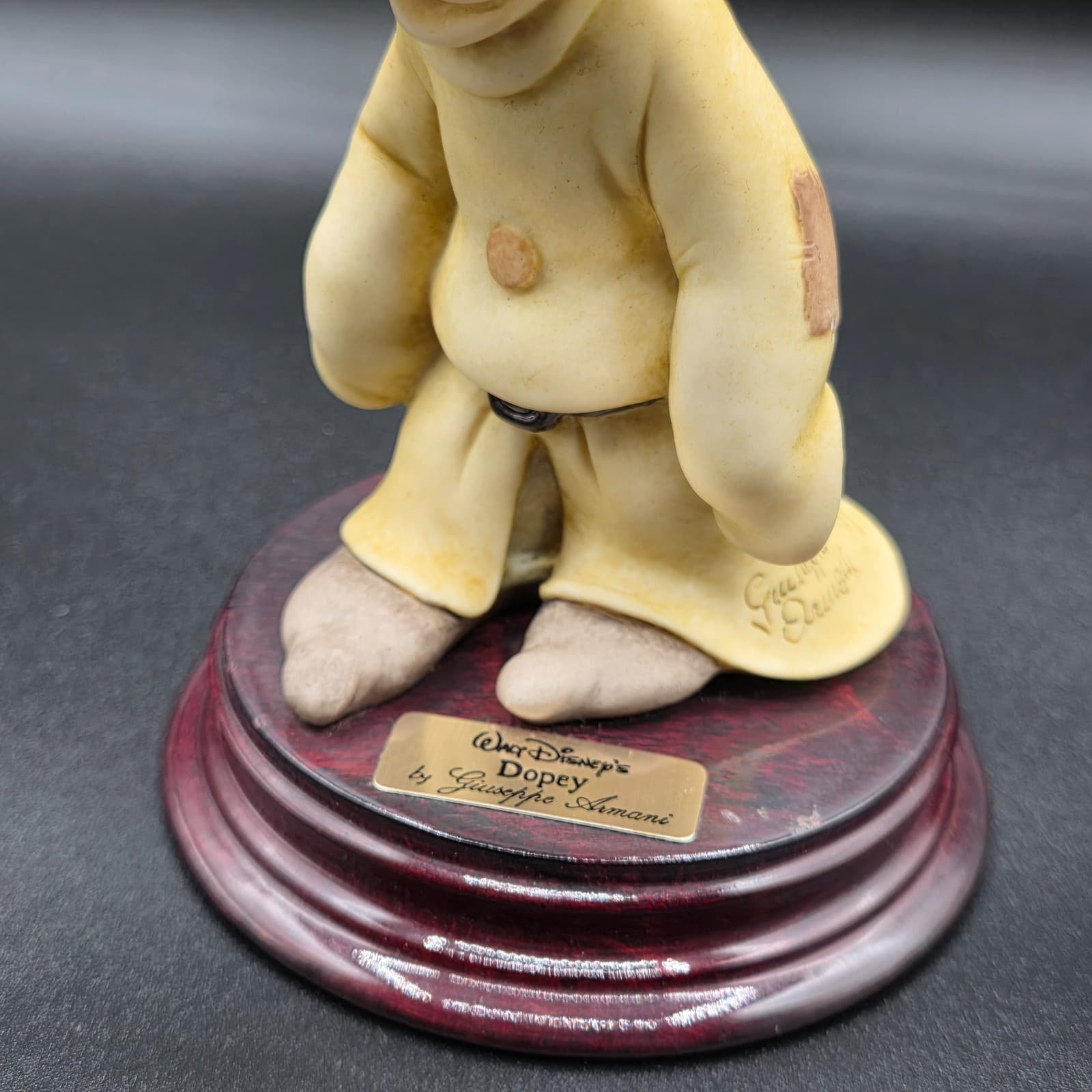 1993 Giuseppe Armani Walt Disney Dopey Dwarf Dwarves Hand Painted Figurine Italy - Thumbnail 3