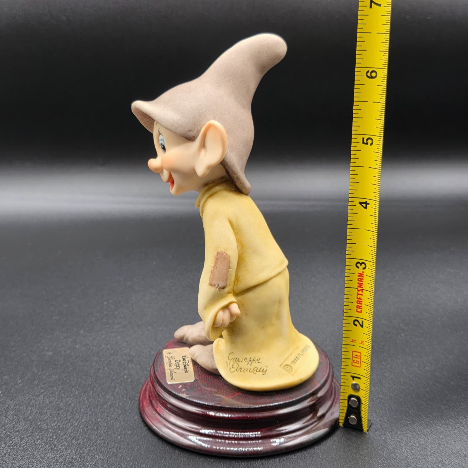 1993 Giuseppe Armani Walt Disney Dopey Dwarf Dwarves Hand Painted Figurine Italy - Thumbnail 10