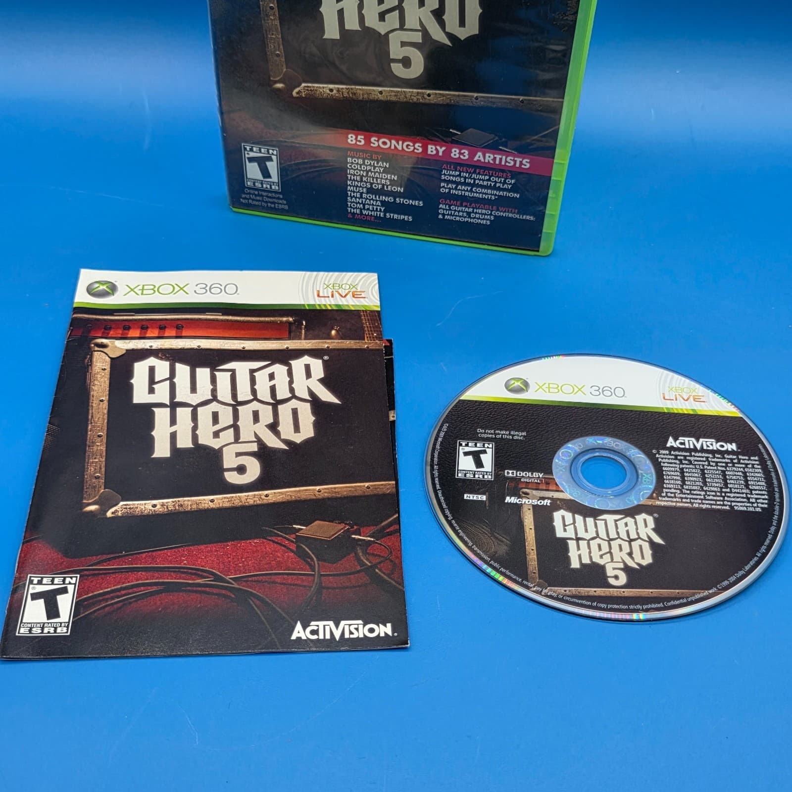 Guitar Hero 5 Xbox 360 2009 Complete CIB w/ Manual - Thumbnail 2