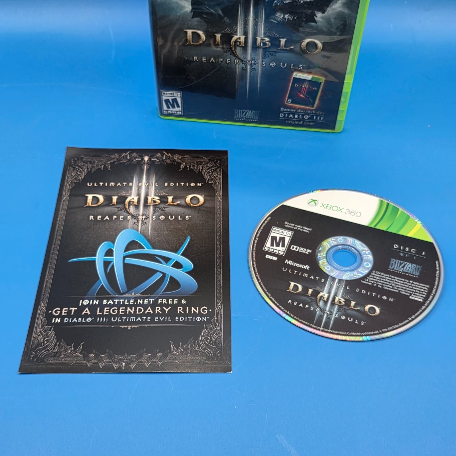 Diablo 3 III: Reaper of Souls Ultimate Evil Edition (Xbox 360) Complete CIB - Thumbnail 3