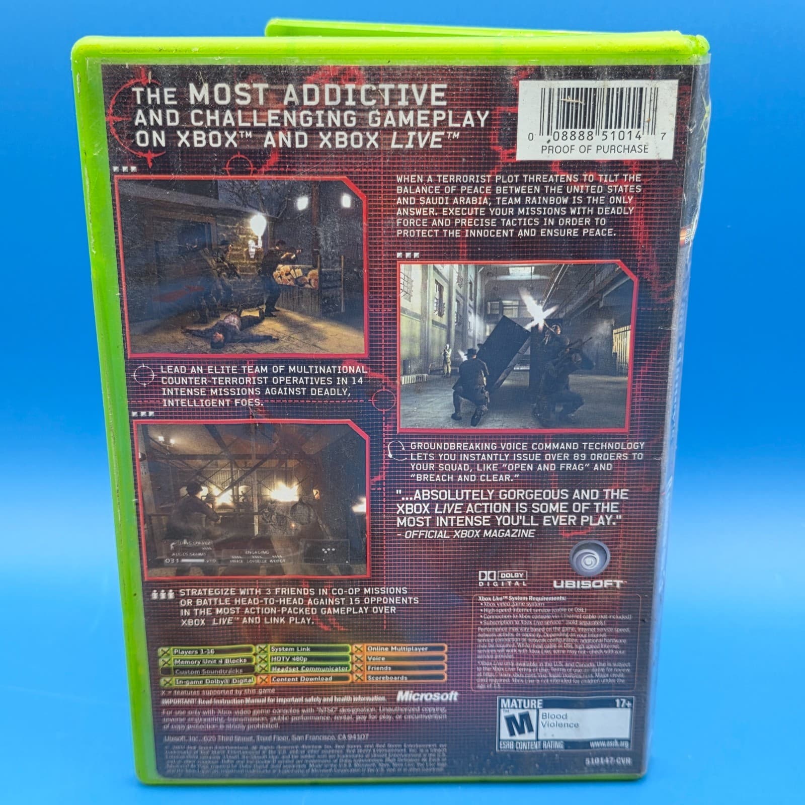 Rainbow Six 3 Tom Clancy Xbox 100% Complete CIB Tested Microsoft - FREE SHIPPING - Thumbnail 3