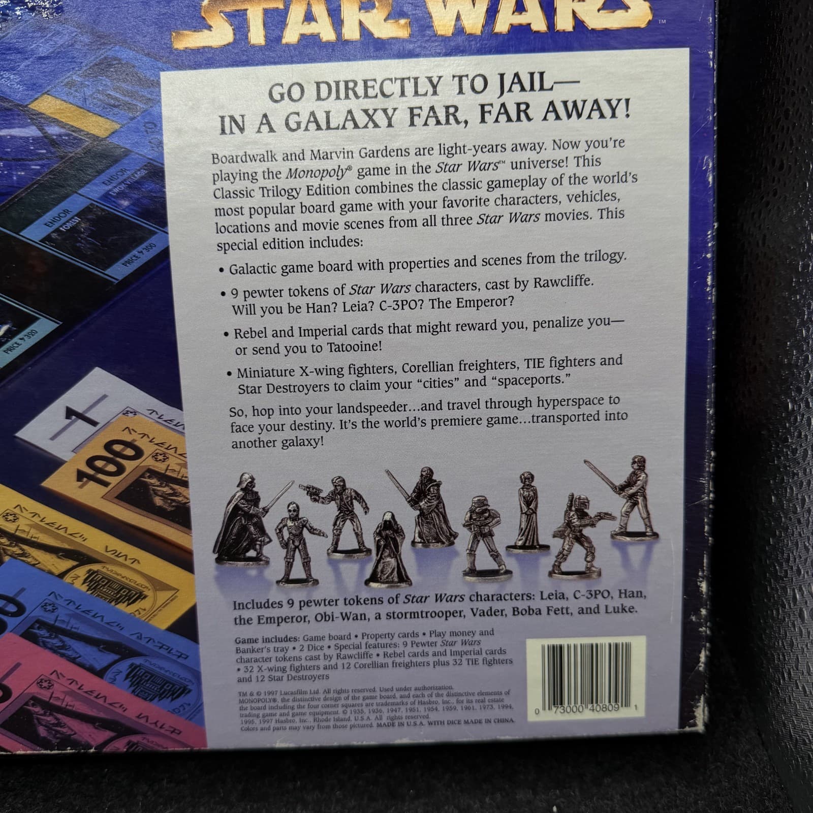 Monopoly Star Wars Classic Trilogy Edition Not Complete 1997 - Thumbnail 9