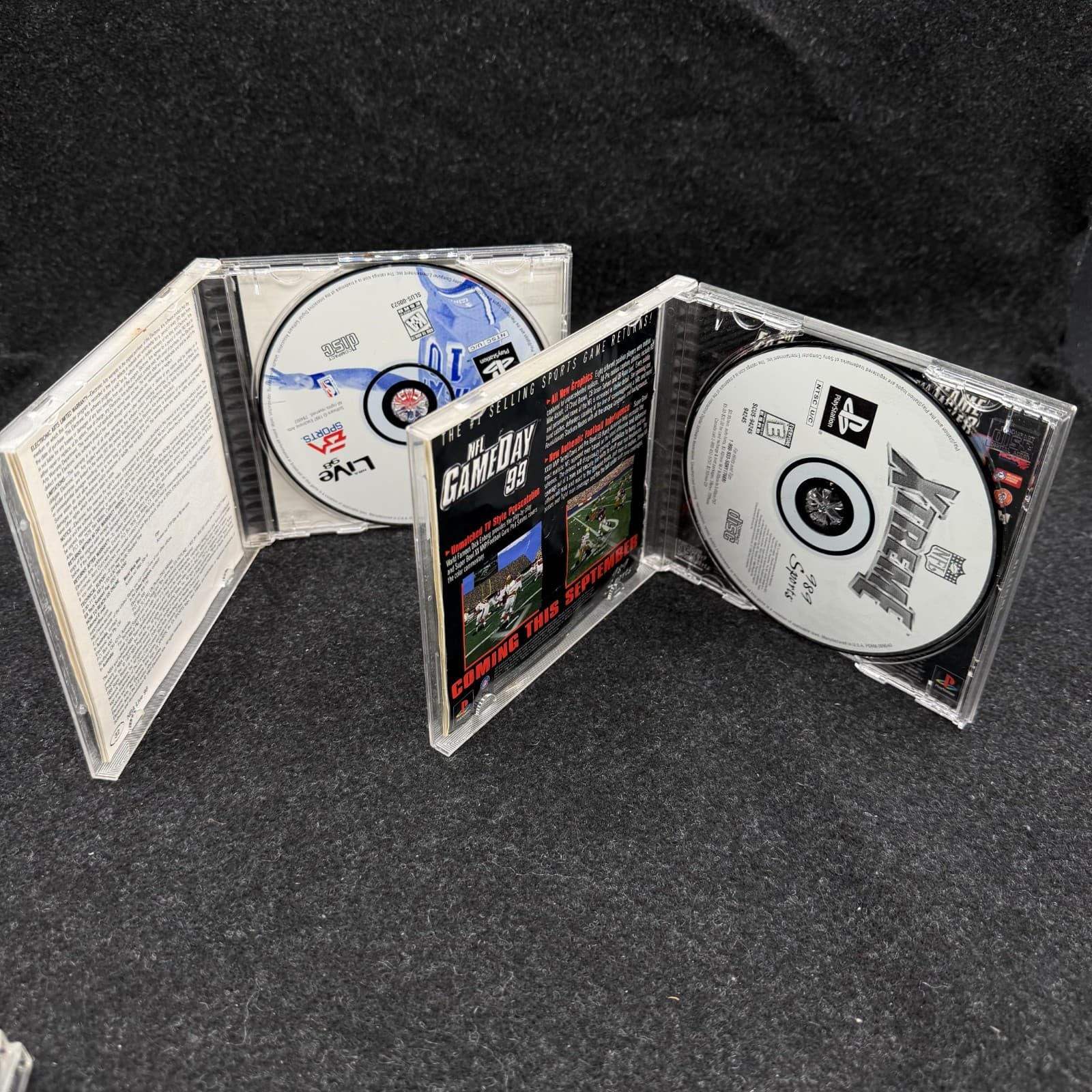 LOT OF 4 Playstation 1 PS1 Sports Game NFL Xtreme Game Day Madden 99 NBA Live 98 - Thumbnail 8