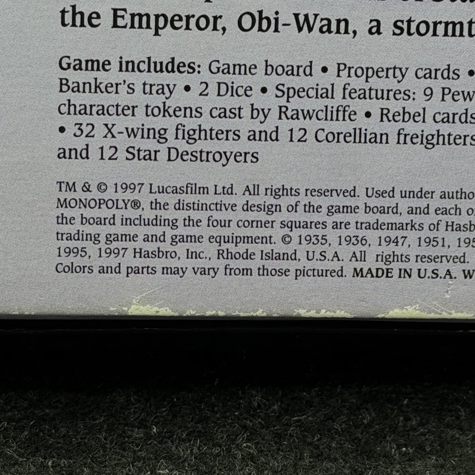 Monopoly Star Wars Classic Trilogy Edition Not Complete 1997 - Thumbnail 7