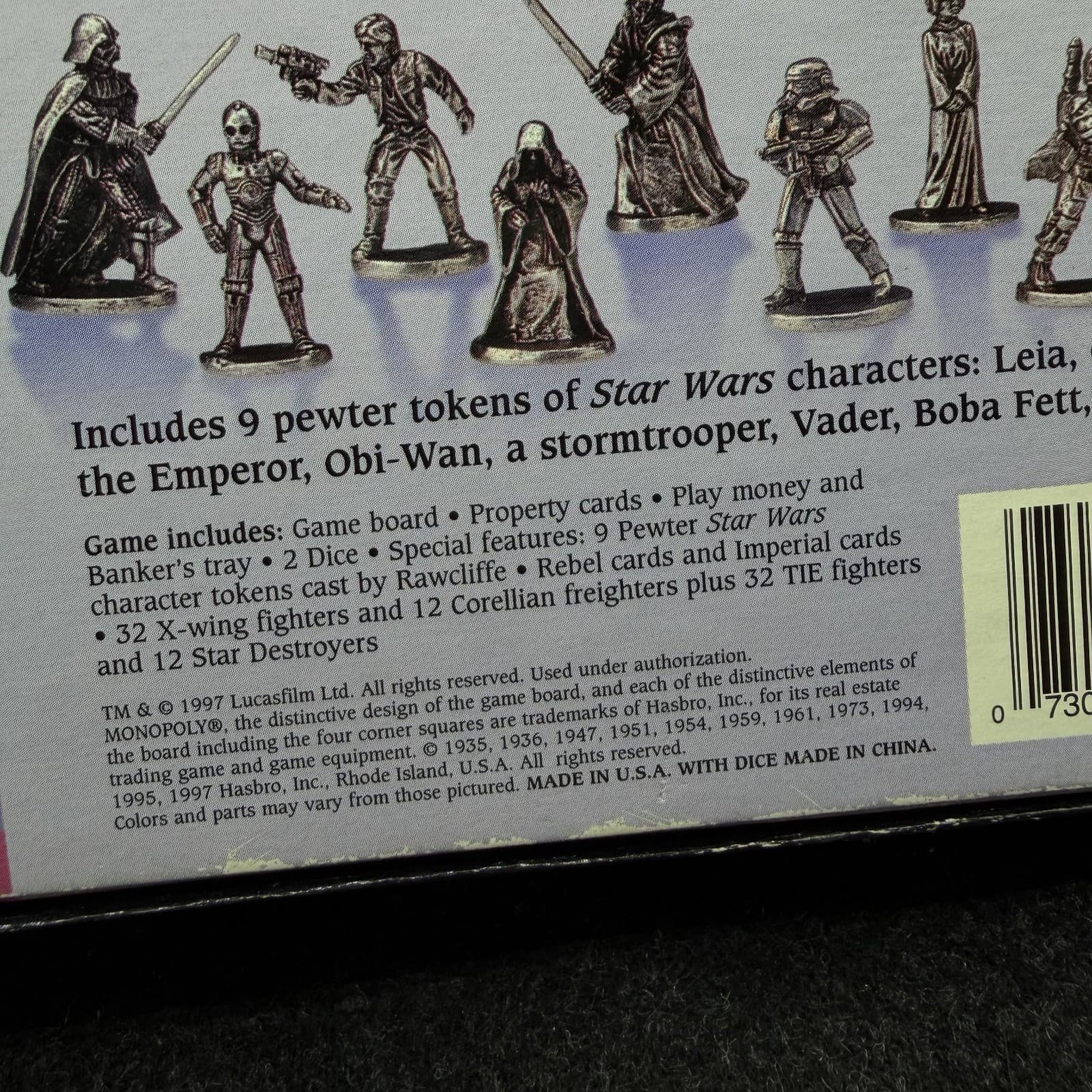 Monopoly Star Wars Classic Trilogy Edition Not Complete 1997 - Thumbnail 2