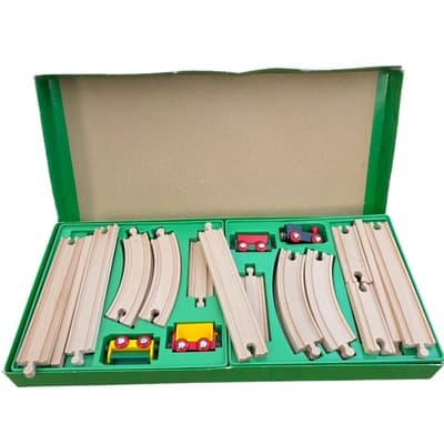 Vintage BRIO 31404/38 Wooden Railway Set with box Sweden - Thumbnail 7