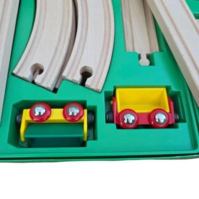 Vintage BRIO 31404/38 Wooden Railway Set with box Sweden - Thumbnail 10