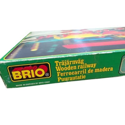Vintage BRIO 31404/38 Wooden Railway Set with box Sweden - Thumbnail 6
