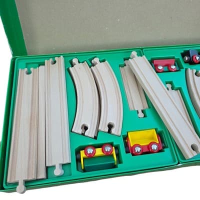 Vintage BRIO 31404/38 Wooden Railway Set with box Sweden - Thumbnail 9