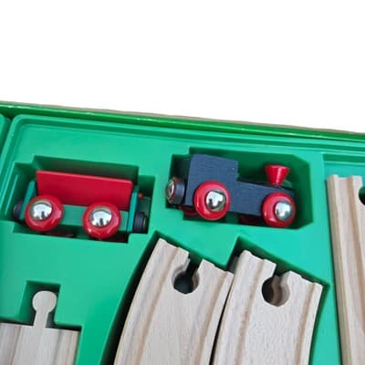 Vintage BRIO 31404/38 Wooden Railway Set with box Sweden - Thumbnail 11
