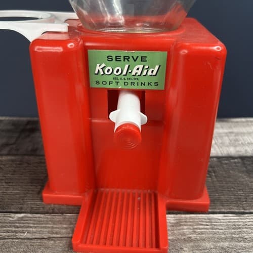 VTG 1960'S KOOL-AID DISPENSER WITH BOX GLASS JAR MODEL 64 - Thumbnail 3