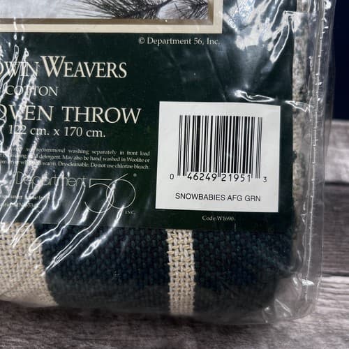 VTG Goodwin Weavers Dept 56 Snowbabies Triple Woven Throw 48 in x 67 in Blanket - Thumbnail 2
