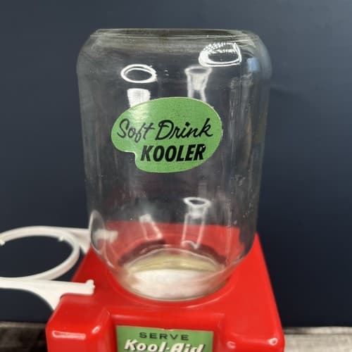 VTG 1960'S KOOL-AID DISPENSER WITH BOX GLASS JAR MODEL 64 - Thumbnail 5