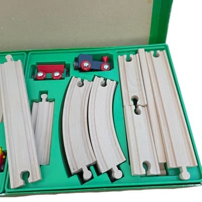 Vintage BRIO 31404/38 Wooden Railway Set with box Sweden - Thumbnail 8