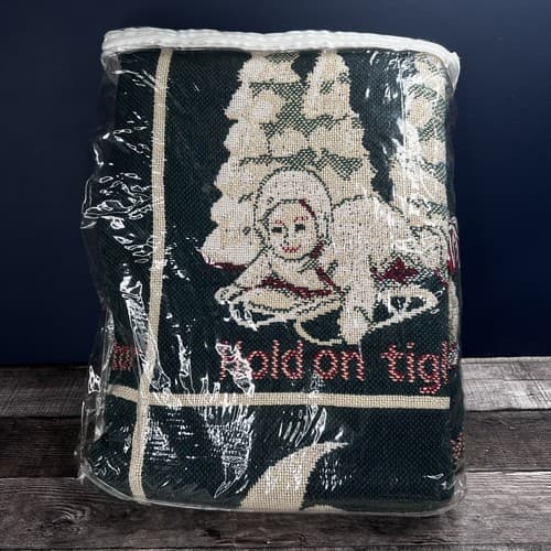 VTG Goodwin Weavers Dept 56 Snowbabies Triple Woven Throw 48 in x 67 in Blanket - Thumbnail 5