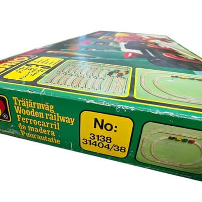 Vintage BRIO 31404/38 Wooden Railway Set with box Sweden - Thumbnail 5
