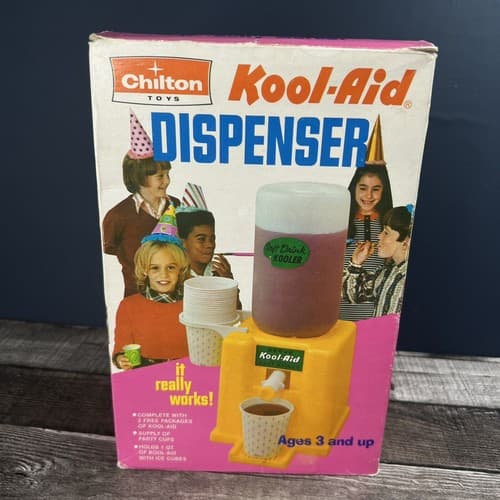 Vintage 1970s Chilton Toys Kool Aid Dispenser w/ Box - Trim Molded Products - Thumbnail 2