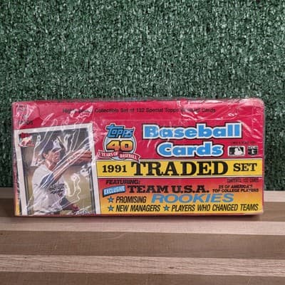 1991 Topps Traded Baseball 132 Card Complete Set Factory Sealed MLB Brand New - Thumbnail 2