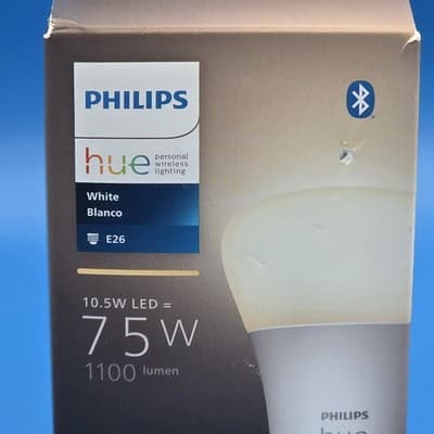 Philips Hue A19 75W Dimmable LED Smart Light Bulb - Soft White - Thumbnail 2