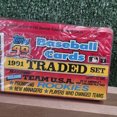 1991 Topps Traded Baseball 132 Card Complete Set Factory Sealed MLB Brand New - Thumbnail 3