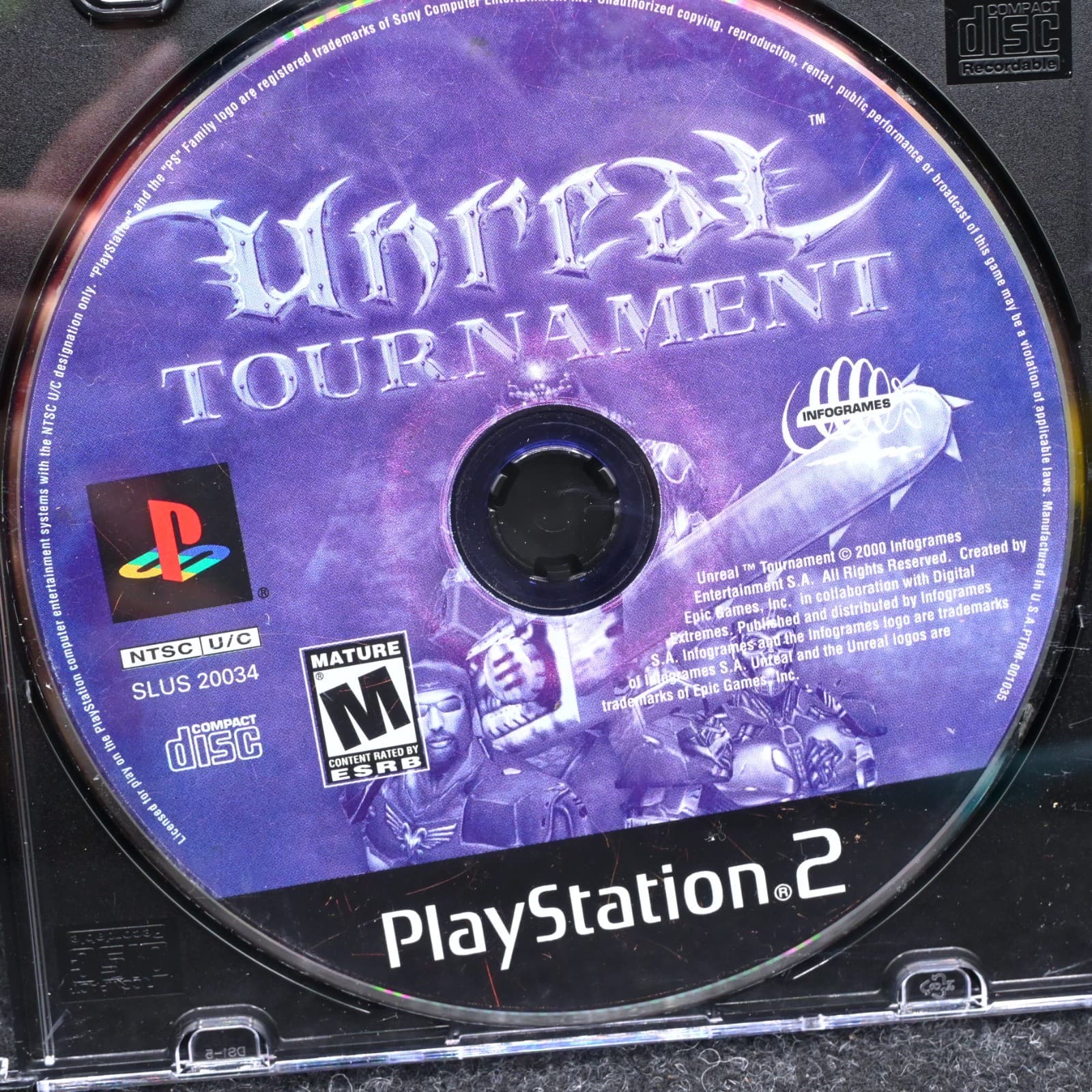 PS2 Playstation Unreal Tournament disc only game - Thumbnail 2